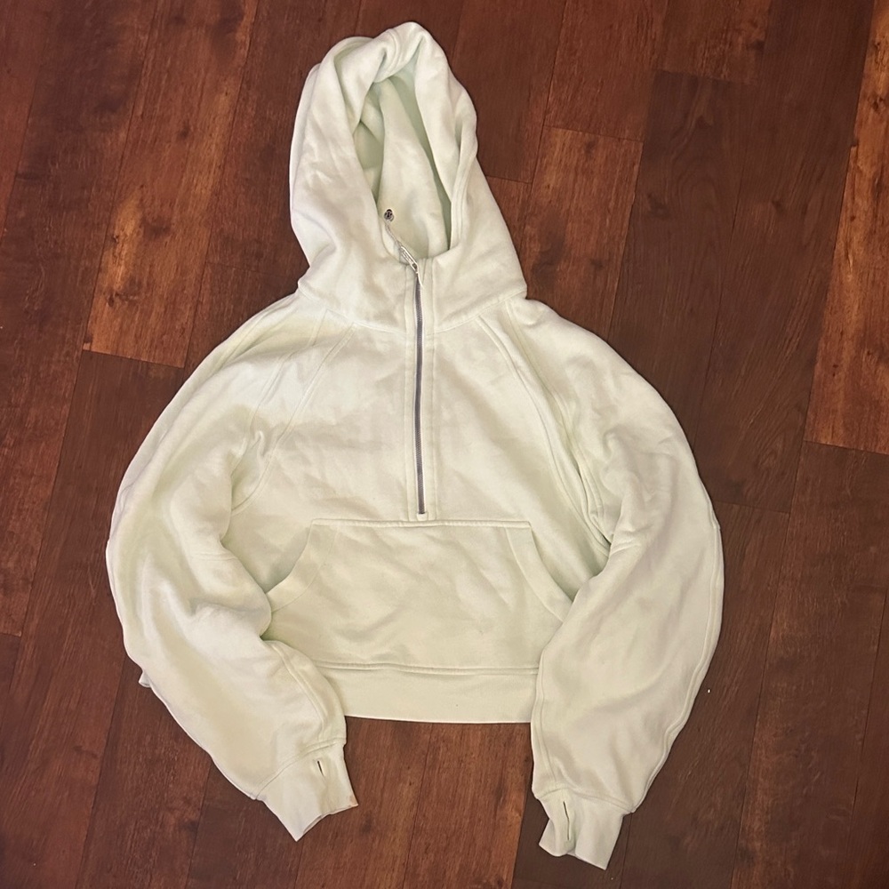 Lululemon mint green cropped hoodie
